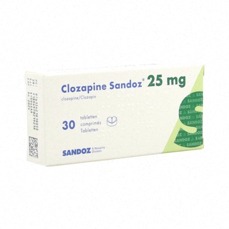 Clozapine - illustration de comprimés et main de pharmacien