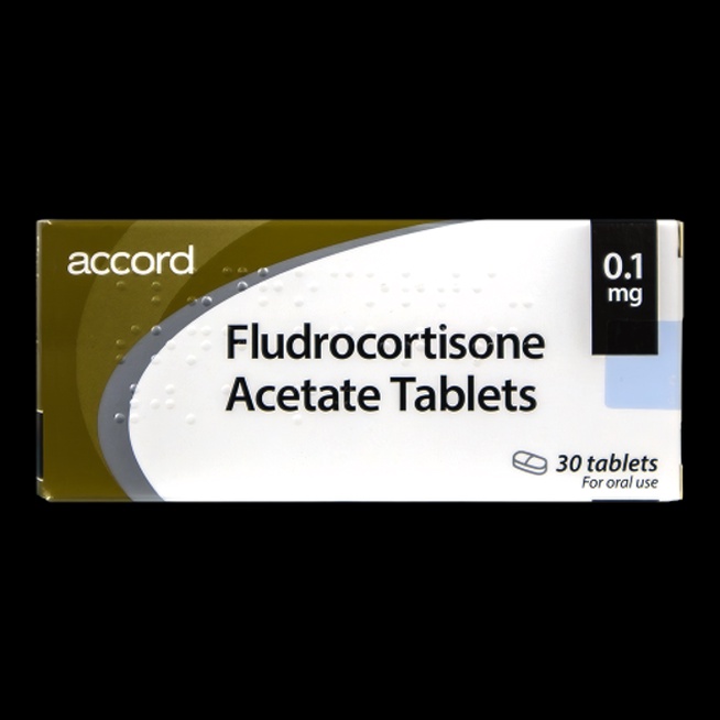 Acheter Fludrocortisone - Illustration d'une molécule et comprimés