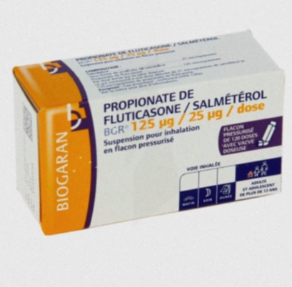 Acheter Salmeterol - Illustration d'un inhalateur et de molécules actives