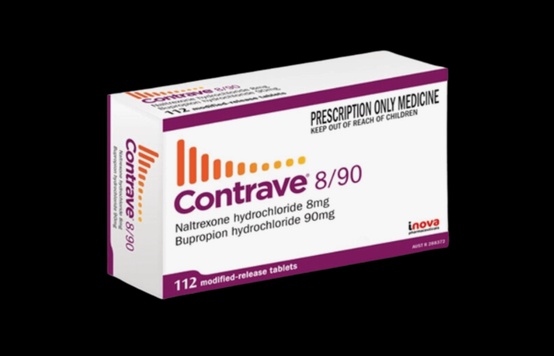 Acheter Contrave - illustration de pilules et silhouette