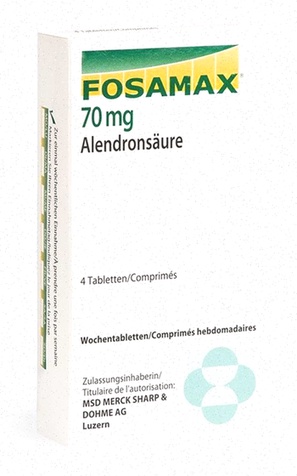 Acheter Fosamax - Illustration de comprimés et squelette humain