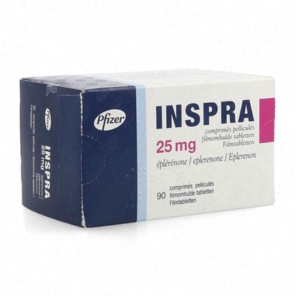 Inspra comprimés et logo pharmacie du centre